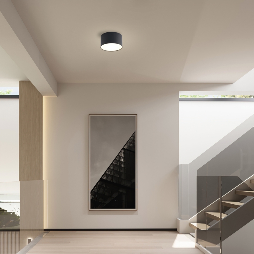 Brilagi - Plafón LED de techo para baño FORIS LED/9W/230V Ø 9 cm negro IP44