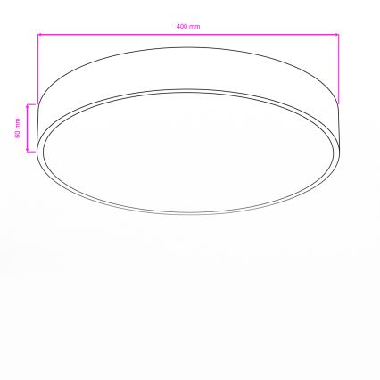 Brilagi - Plafón LED para baño POOL LED/36W/230V 3000/4000/5500K Ø 40 cm IP54 cromo mate