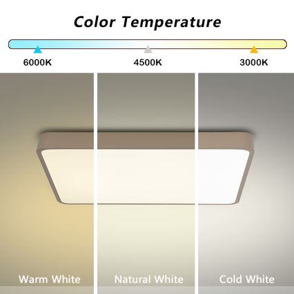 Brilagi - Plafón LED de techo POOL LED/48W/230V 3000/4000/6000K 50x50 cm beige