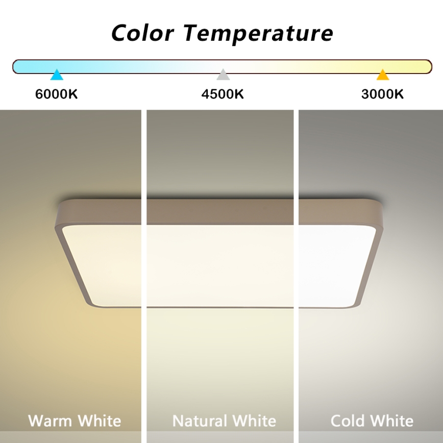 Brilagi - Plafón LED de techo POOL LED/48W/230V 3000/4000/6000K 50x50 cm beige