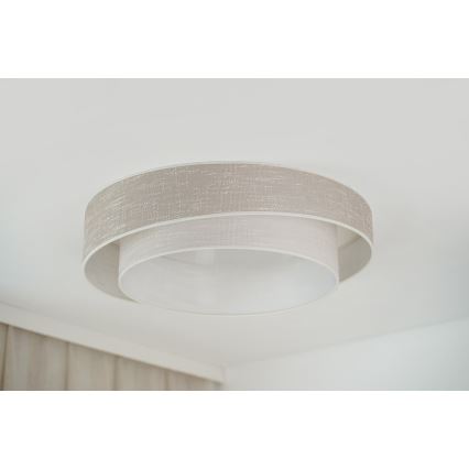 Brilagi - Plafón LED DOVER SHINE LED/26W/230V diá. 60 cm gris/color crema