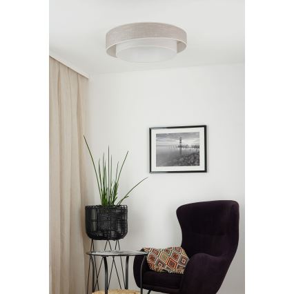 Brilagi - Plafón LED DOVER SHINE LED/26W/230V diá. 60 cm gris/color crema