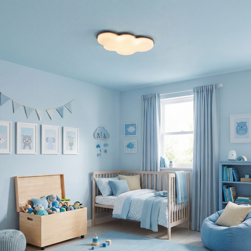 Brilagi - Plafón LED infantil CLOUD LED/54W/230V blanco
