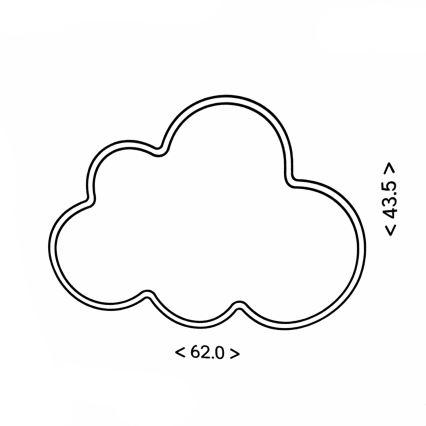 Brilagi - Plafón LED infantil CLOUD LED/54W/230V blanco