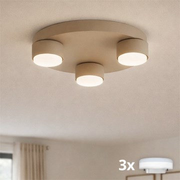 Brilagi - Plafón LED MONO 3xGX53/13W/230V, Ø 30 cm, beige