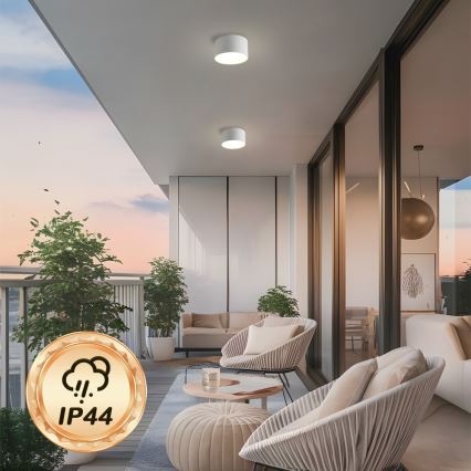 Brilagi - Plafón LED para baño FORIS LED/9W/230V Ø 9 cm blanco IP44