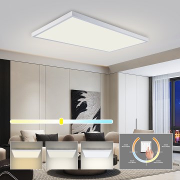 Brilagi - Plafón LED para baño FRAME LED/96W/230V 120x60 cm 3000/4000/6000K IP44 blanco