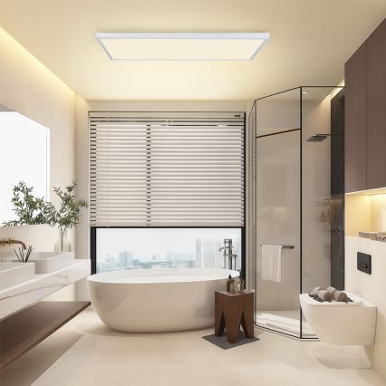 Brilagi - Plafón LED para baño FRAME LED/96W/230V 120x60 cm 3000/4000/6000K IP44 blanco