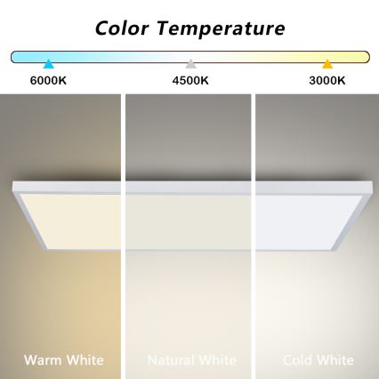 Brilagi - Plafón LED para baño FRAME LED/96W/230V 120x60 cm 3000/4000/6000K IP44 blanco