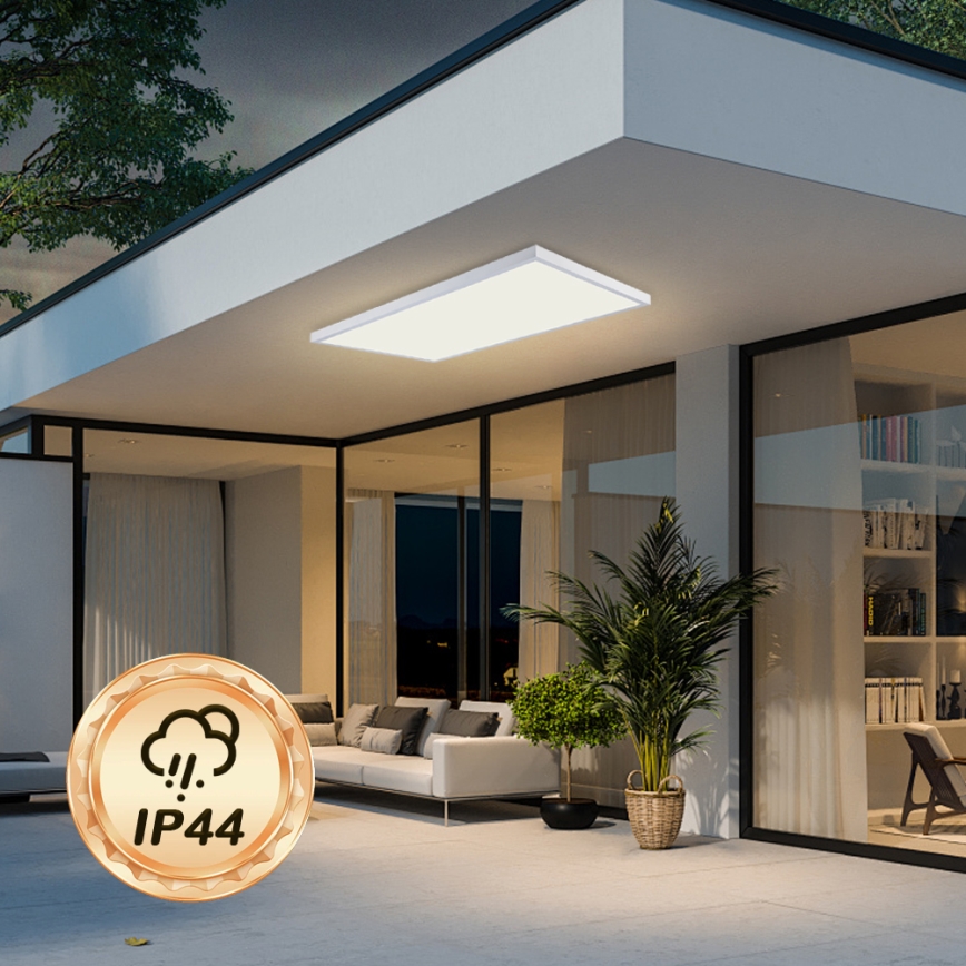 Brilagi - Plafón LED para baño FRAME LED/96W/230V 120x60 cm 3000/4000/6000K IP44 blanco