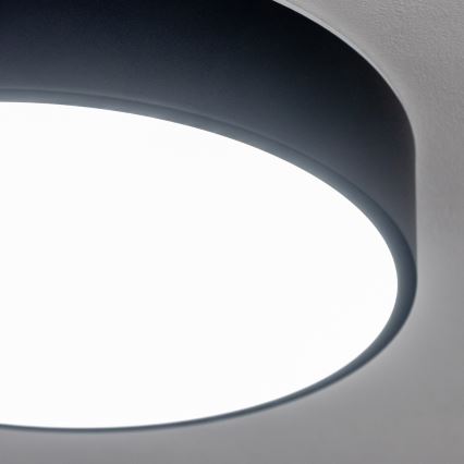 Brilagi - Lámpara de techo LED para baño POOL LED/24W/230V 3000/4000/5500K Ø 30 cm IP54 negra