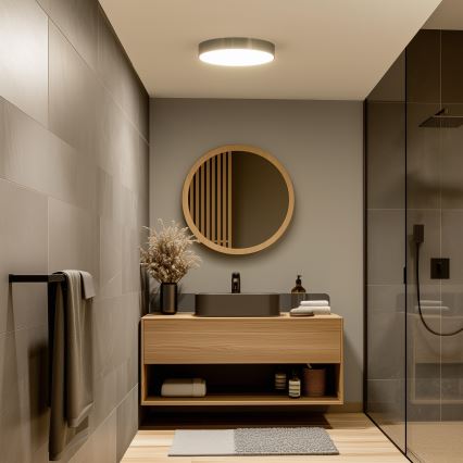 Brilagi - Lámpara de techo LED para baño POOL LED/36 W/230 V 3000/4000/5500 K Ø 40 cm IP54 latón