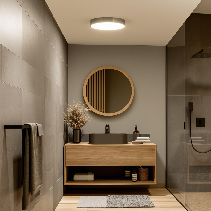 Brilagi - Lámpara de techo LED para baño POOL LED/36 W/230 V 3000/4000/5500 K Ø 40 cm IP54 latón