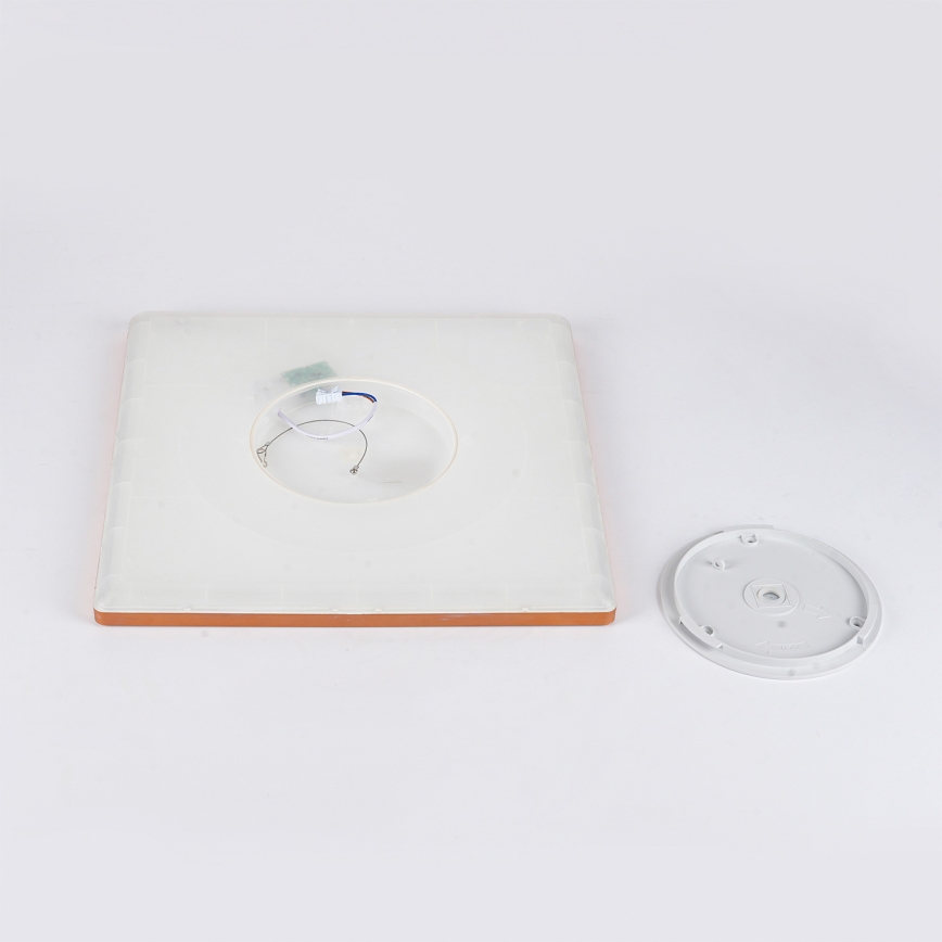 Brilagi - Plafón de techo para baño ULTRA SLIM LED/24W/230V 42x42 cm oro rosa IP54