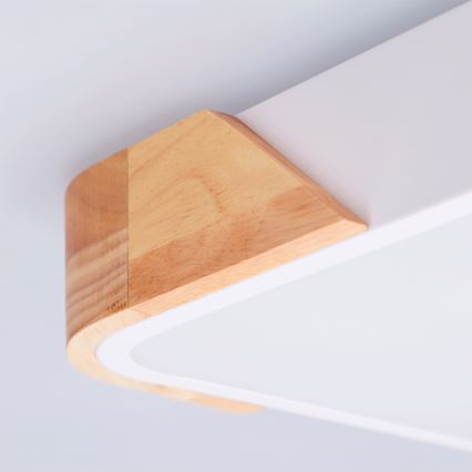 Brilagi - Plafón LED PILANA LED/24W/230V roble/blanco 32x32 cm