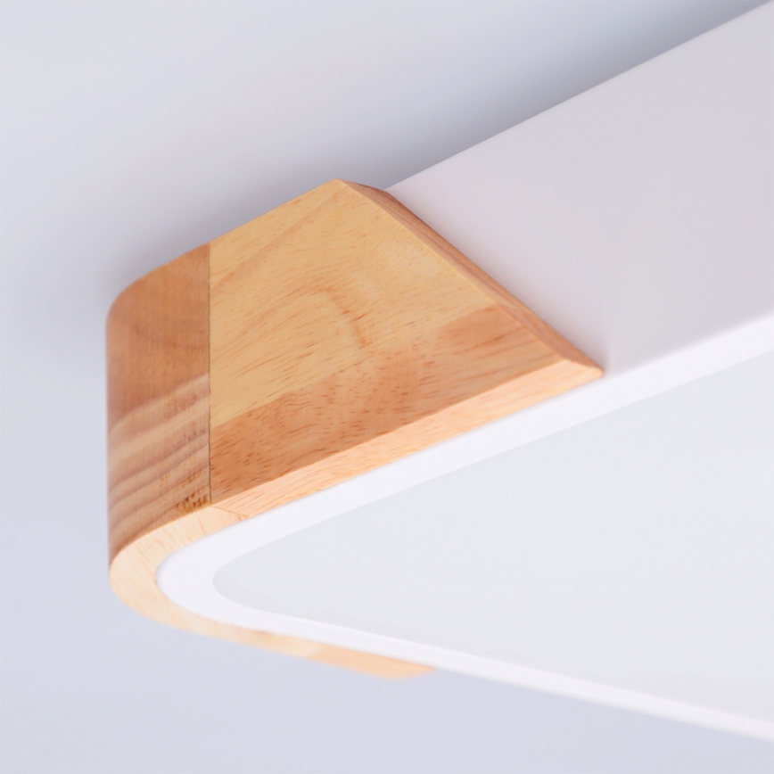 Brilagi - Plafón LED PILANA LED/24W/230V roble/blanco 32x32 cm