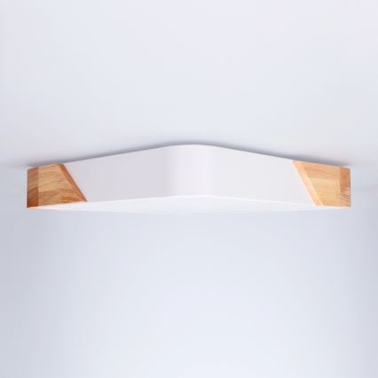 Brilagi - Plafón LED PILANA LED/24W/230V roble/blanco 32x32 cm