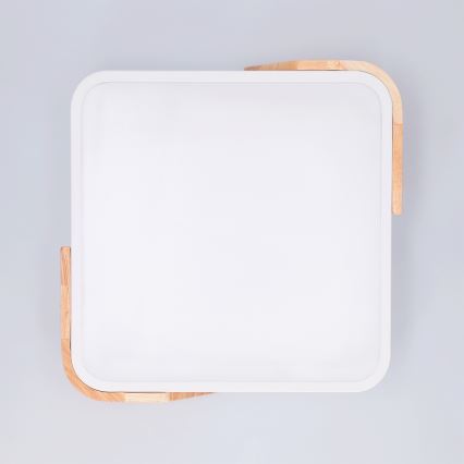Brilagi - Plafón LED PILANA LED/24W/230V roble/blanco 32x32 cm