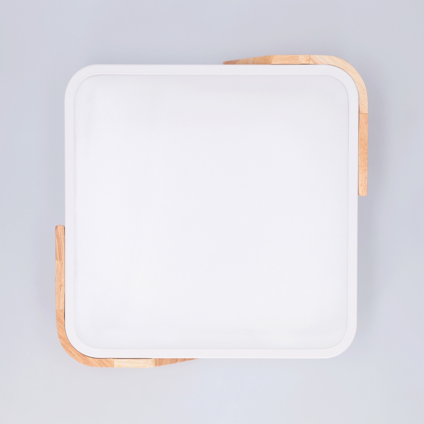 Brilagi - Plafón LED PILANA LED/24W/230V roble/blanco 32x32 cm