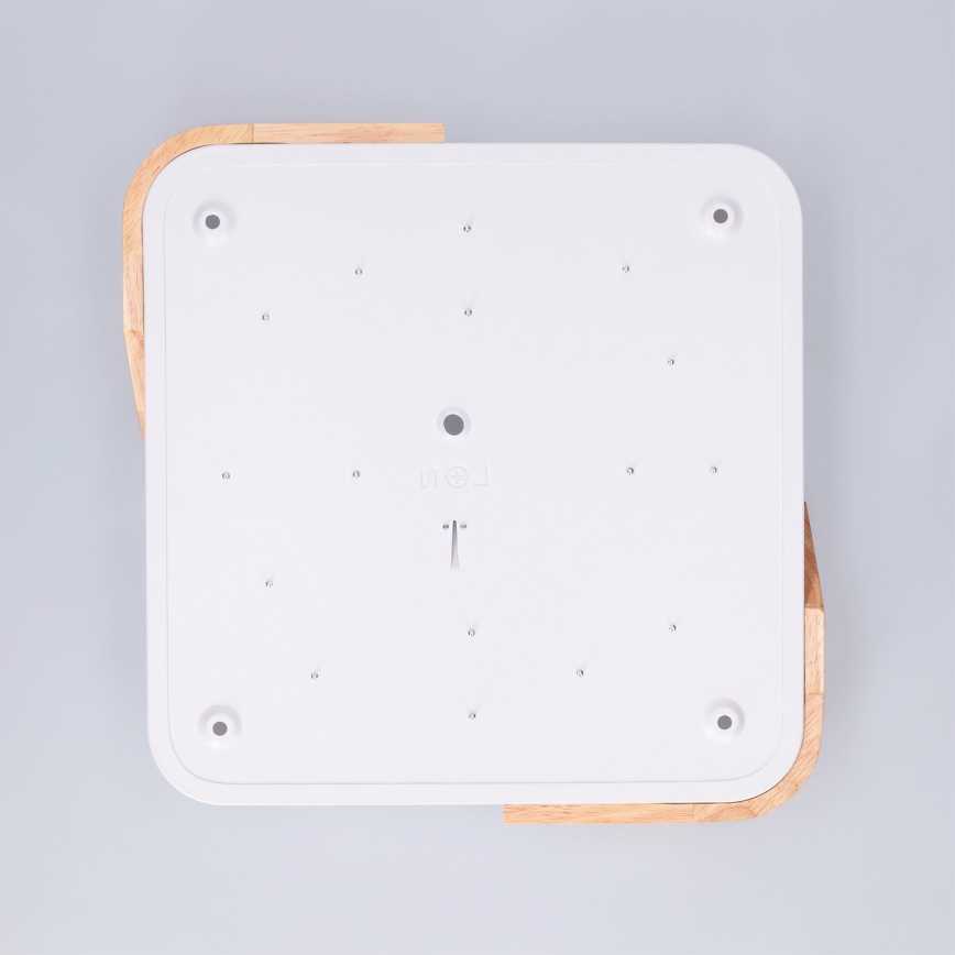 Brilagi - Plafón LED PILANA LED/24W/230V roble/blanco 32x32 cm