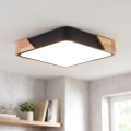 Brilagi - Plafón LED PILANA LED/24W/230V roble/negro 32x32 cm