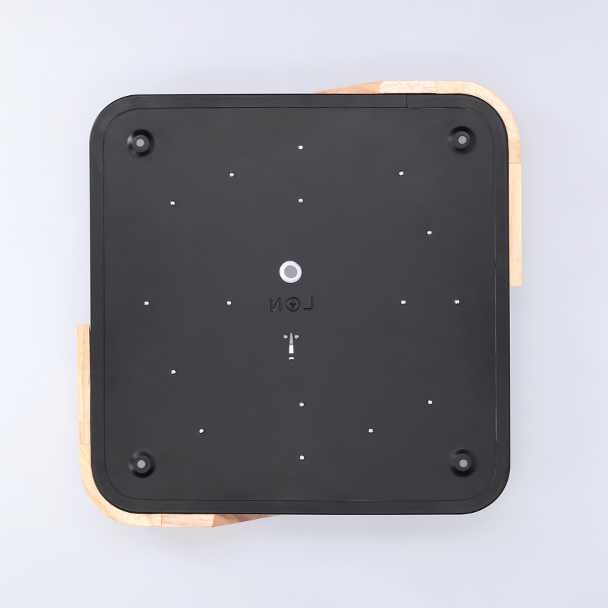 BRILAGI - Plafón LED PILANA LED/24W/230V roble/negro 32x32 cm