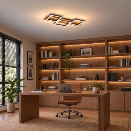 BRILAGI - Plafón LED PLANK LED/30W/230V 4000K 34,5x65 cm madera