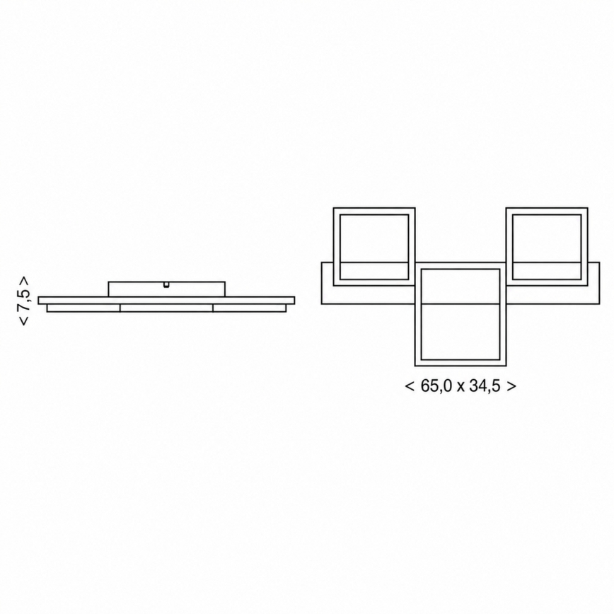 BRILAGI - Plafón LED PLANK LED/30W/230V 4000K 34,5x65 cm madera