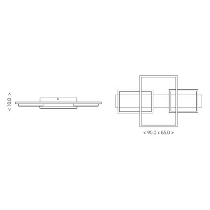 Brilagi - Plafón LED PLANK LED/35W/230V 4000K 55x90 cm madera