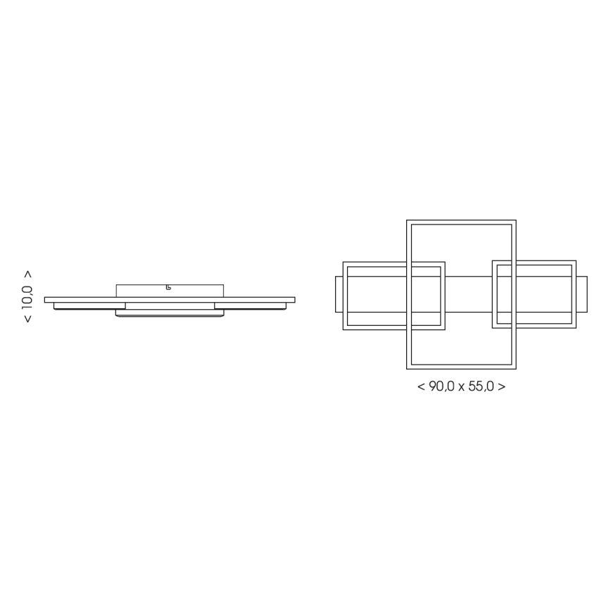 Brilagi - Plafón LED PLANK LED/35W/230V 4000K 55x90 cm madera