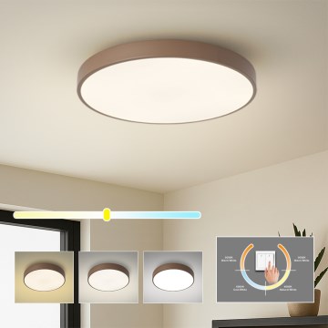Brilagi - Plafón LED POOL 60 W/230 V 3000/4000/6000 K Ø 50 cm marrón