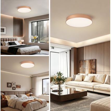 BRILAGI - Plafón LED POOL/60W/230V 3000/4000/6000K, diámetro 50 cm, acabado bronce