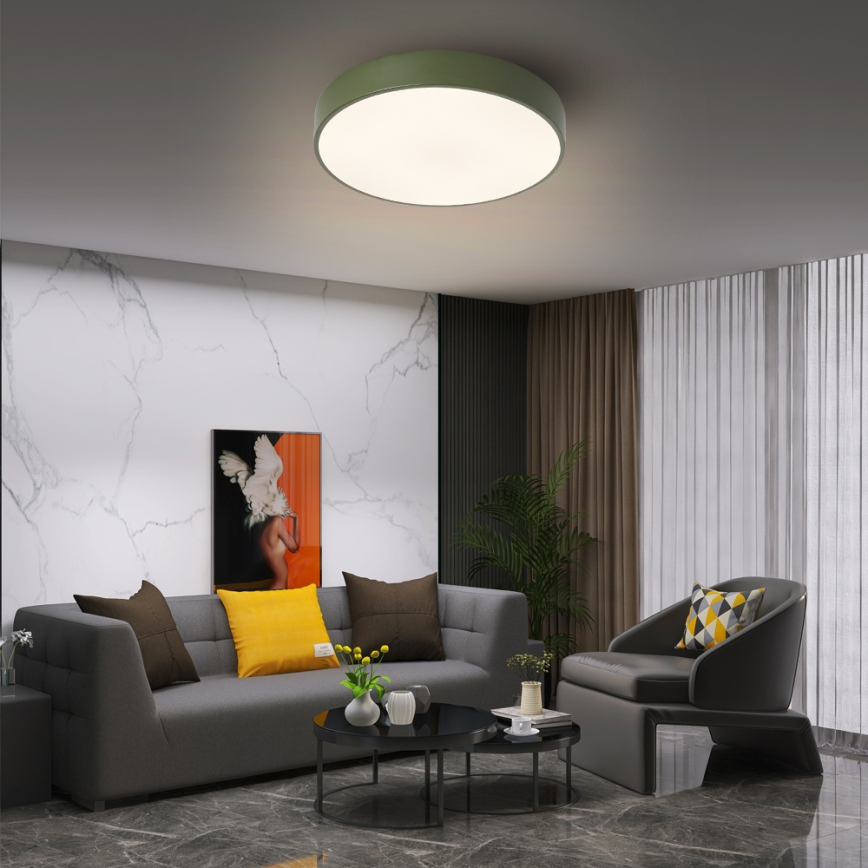 Brilagi - Plafón LED POOL LED/36W/230V 3000/4000/6000K Ø 30 cm verde