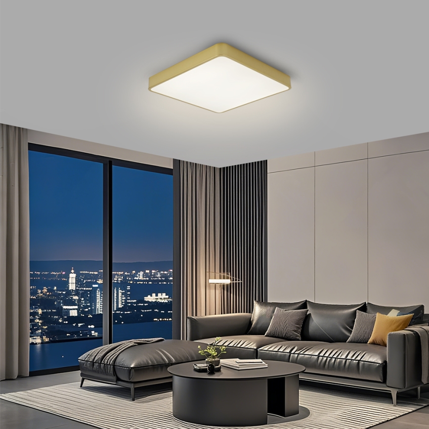 Brilagi - Plafón LED POOL LED/36W/230V 3000/4000/6000K 40x40 cm dorado