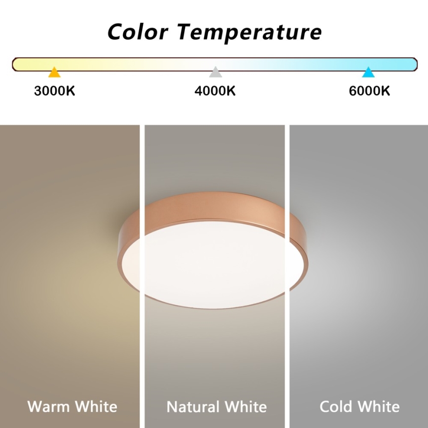 BRILAGI - Plafón LED de techo POOL LED/36W/230V 3000/4000/6000K Ø 30 cm bronce