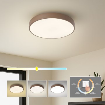 Brilagi - Plafón LED POOL LED/36W/230V 3000/4000/6000K Ø 30 cm marrón