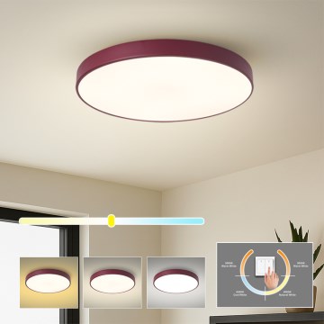 Brilagi - Plafón LED POOL LED/60W/230V 3000/4000/6000K Ø 50 cm burdeos