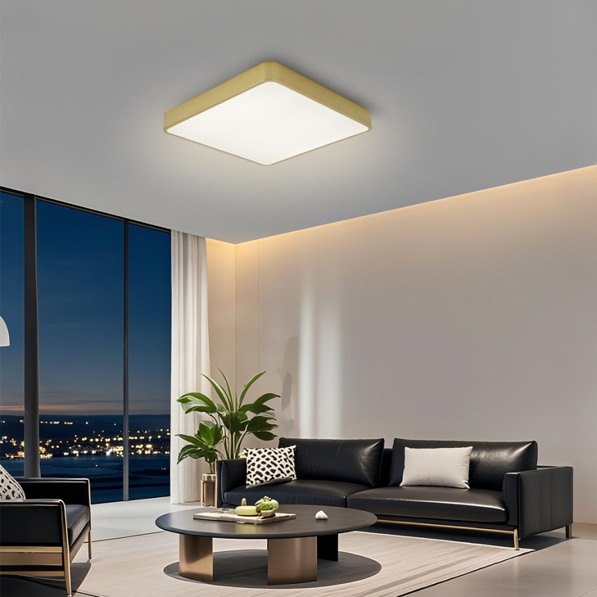 BRILAGI - Plafón LED POOL SQUARE LED/36W/230V 3000/4000/6000K 40x40 cm dorado