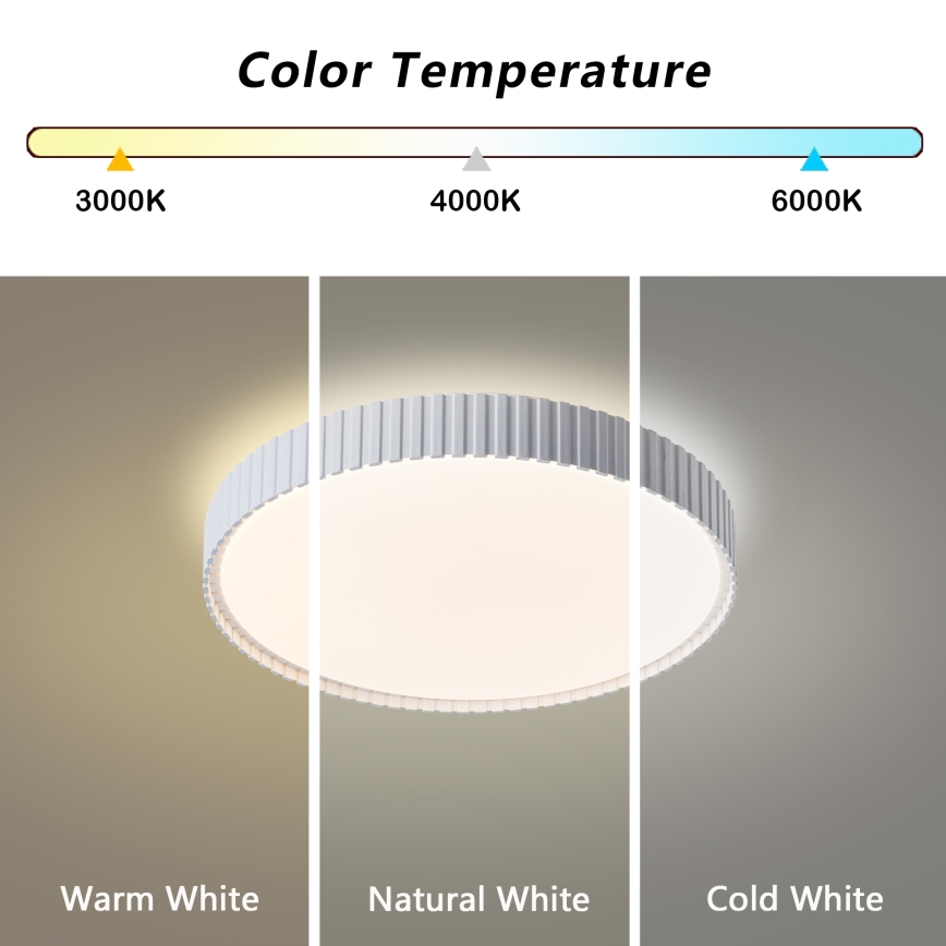 Brilagi - Plafón LED regulable CORVO LED/54W/230V 3000-6000K blanco, diámetro 40 cm + mando a distancia