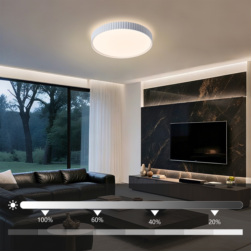 Brilagi - Plafón LED regulable CORVO LED/54W/230V 3000-6000K blanco, diámetro 40 cm + mando a distancia