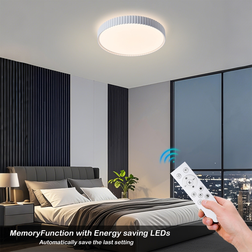 Brilagi - Plafón LED regulable CORVO LED/54W/230V 3000-6000K blanco, diámetro 40 cm + mando a distancia