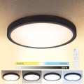 Brilagi - Plafón LED regulable ESTELA LED/48W/230V 3000-6500K ø 40 cm negro + control remoto