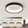 Brilagi - Plafón LED regulable FALCON MODERN, 54 W, 230 V, 3000–6500 K, Ø 60 cm, negro, con control remoto