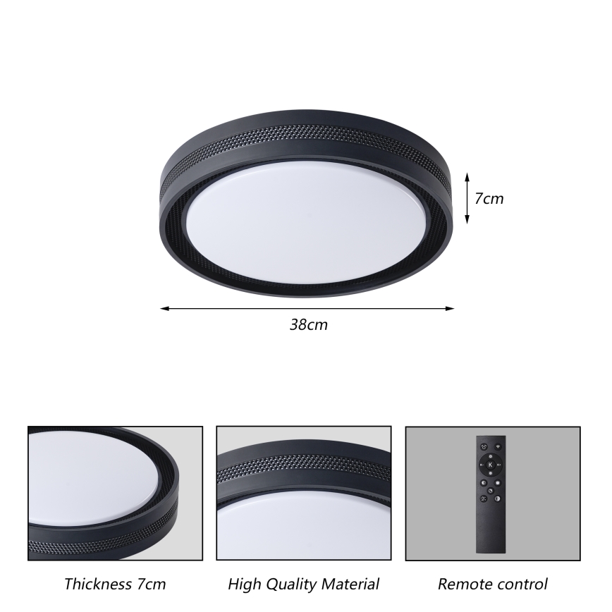 Brilagi - Luminaria de techo LED regulable KREON LED/54W/230V 3000-6000K blanco Ø 38 cm + mando a distancia