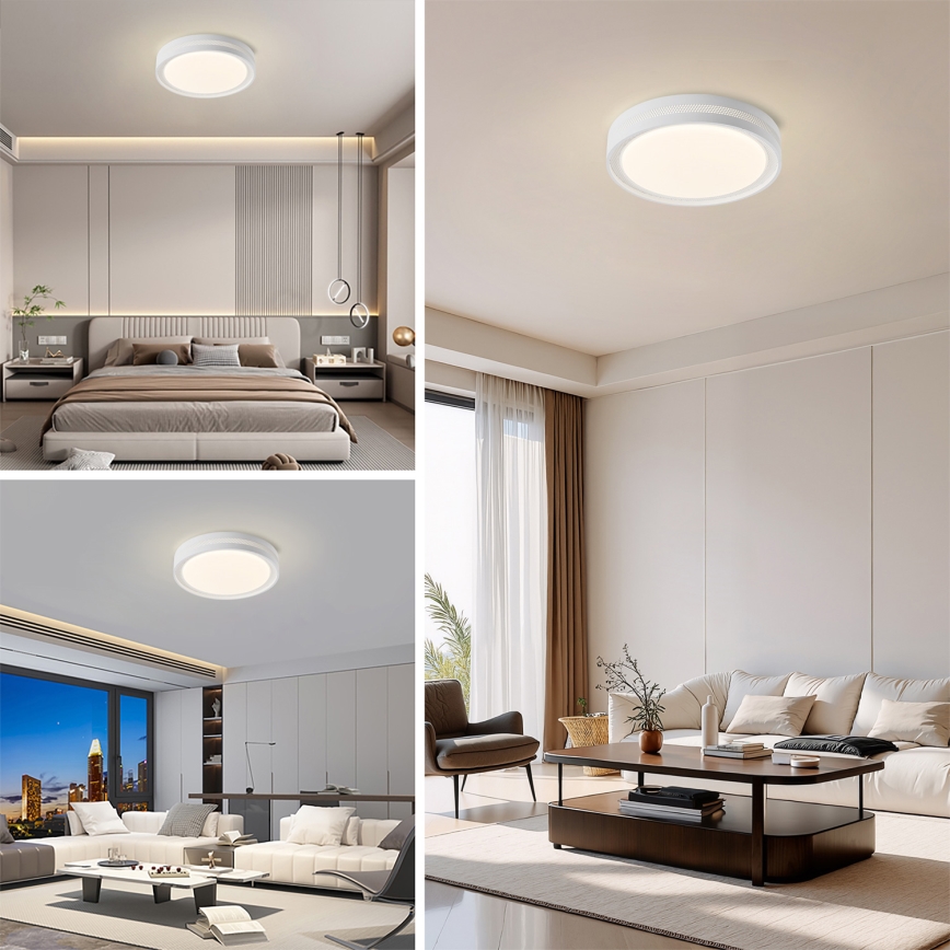 Brilagi - Luminaria de techo LED regulable KREON LED/54W/230V 3000-6000K negro Ø 38 cm + mando a distancia