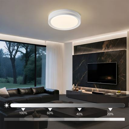 Brilagi - Luminaria de techo LED regulable KREON LED/54W/230V 3000-6000K negro Ø 38 cm + mando a distancia