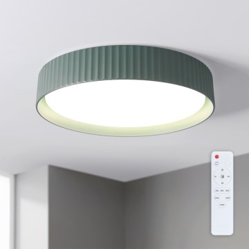 Brilagi - Plafón LED regulable LUCIA LED/48W/230V 3000-6500K Ø 41 cm verde + mando a distancia