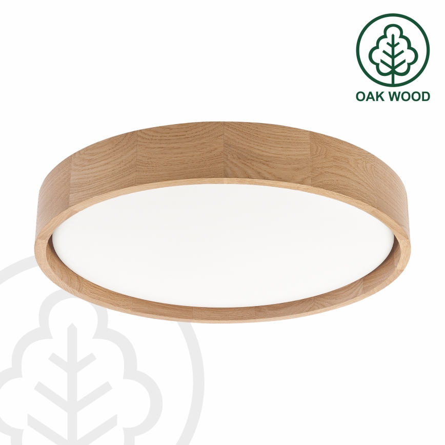 BRILAGI - Luminaria de techo LED regulable MANAROLA REMOTE LED/24W/230V 3000-6500K, diámetro 41 cm, roble + mando a distancia
