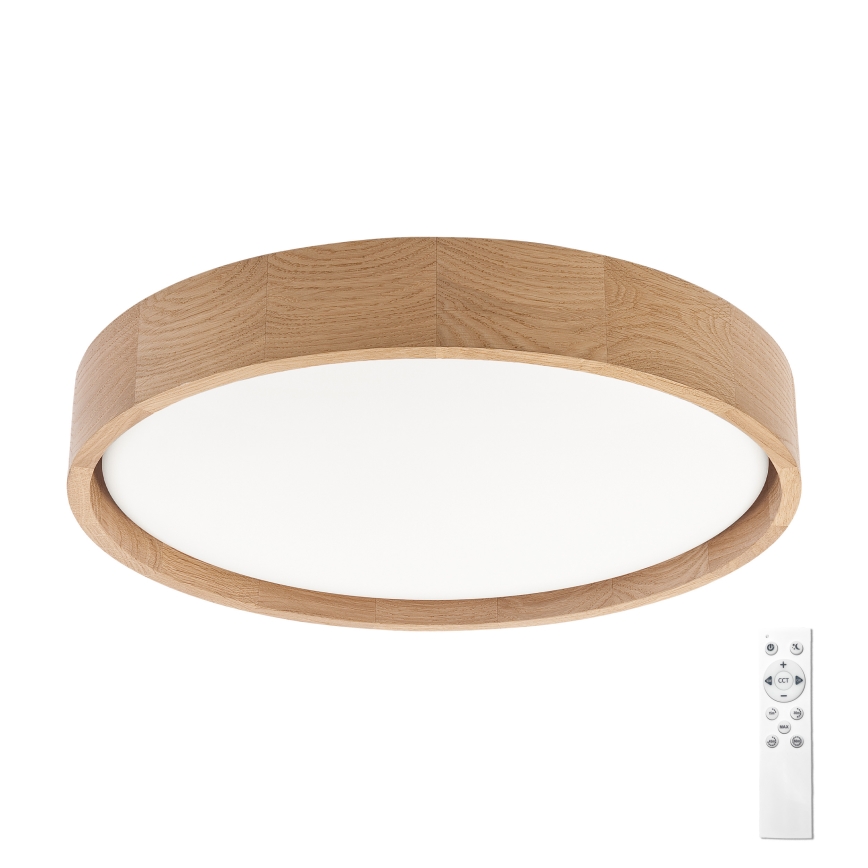 BRILAGI - Luminaria de techo LED regulable MANAROLA REMOTE LED/24W/230V 3000-6500K, diámetro 41 cm, roble + mando a distancia