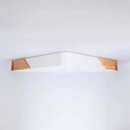 BRILAGI - Luminaria de techo LED regulable PILANA LED/48W/230V 3000-6500K roble/blanco 42x42 cm + mando a distancia
